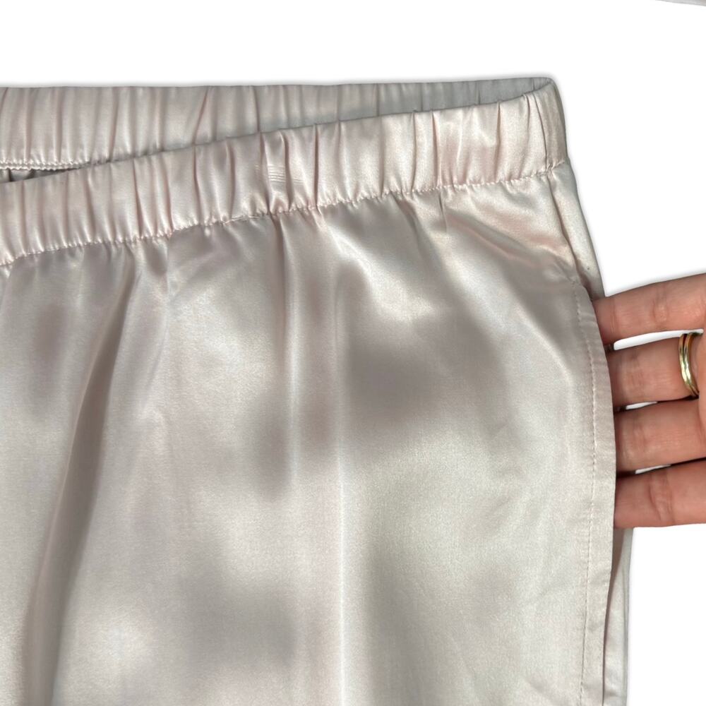 BedHead Baby Pink 100% Silk Matching PJ Luxury Pajama Set Tank Pants size L - Picture 13 of 16